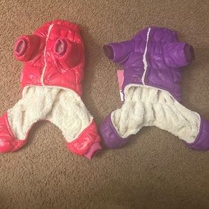 Small doggy snow suits Sz 14